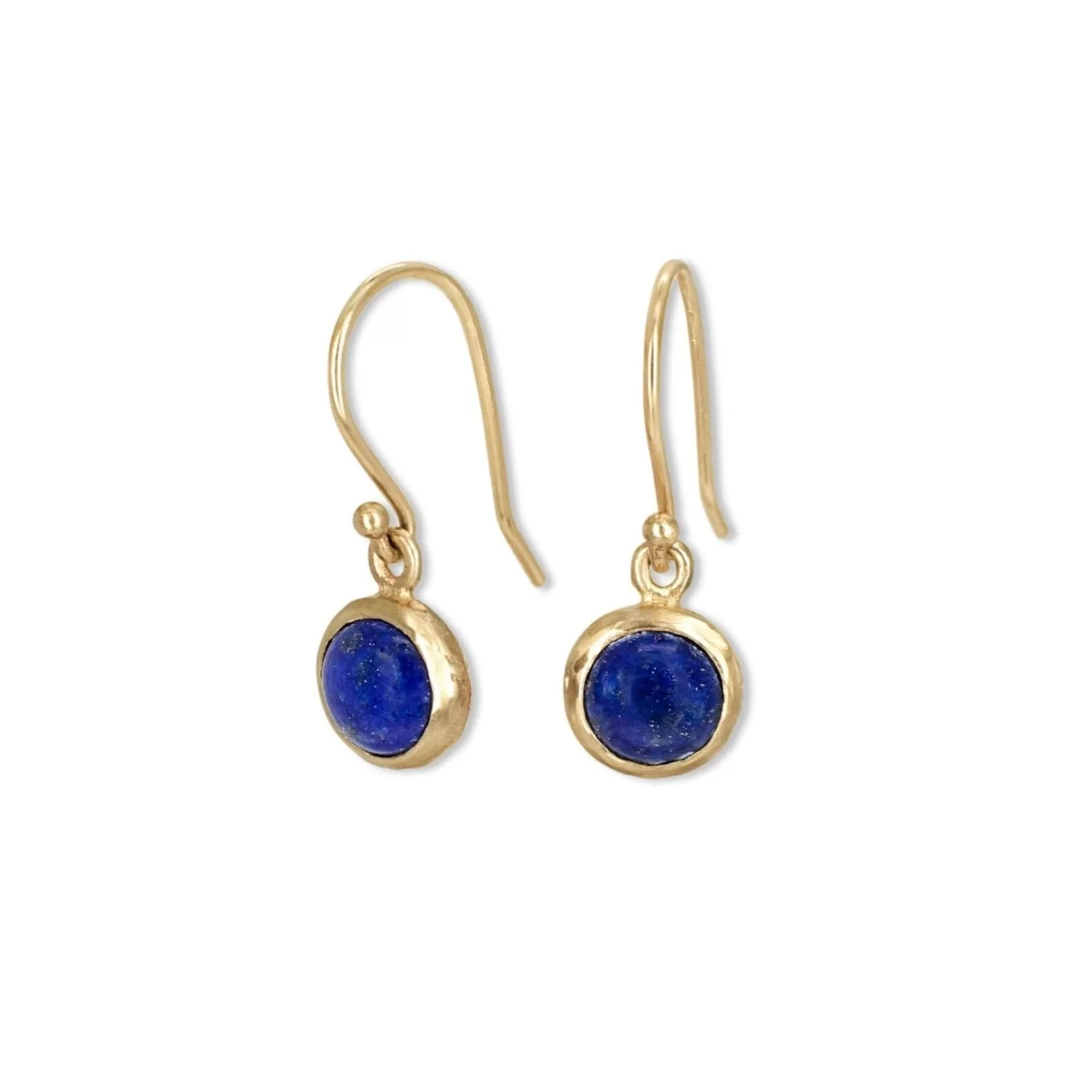 10K Semi-Precious Stone Drop Earrings in Lapis