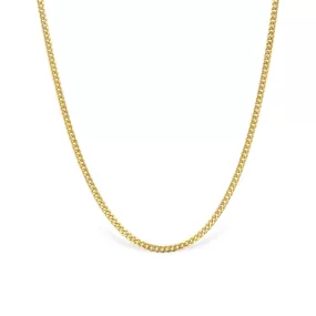 14K Yellow gold solid baby miami Cuban link chain Italy crafted-5679