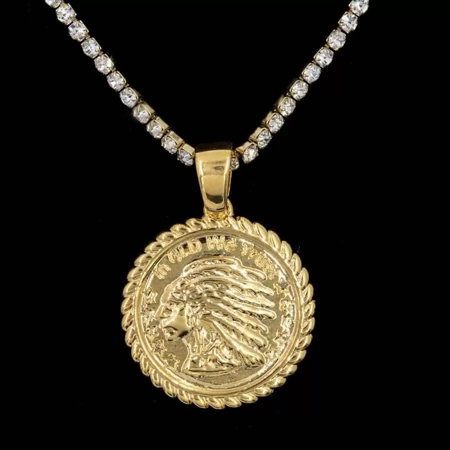 18k Vermeil GLD Chief Coin Pendant