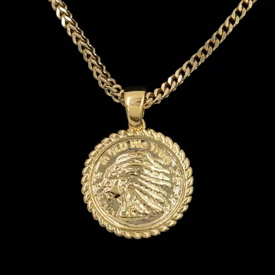 18k Vermeil GLD Chief Coin Pendant