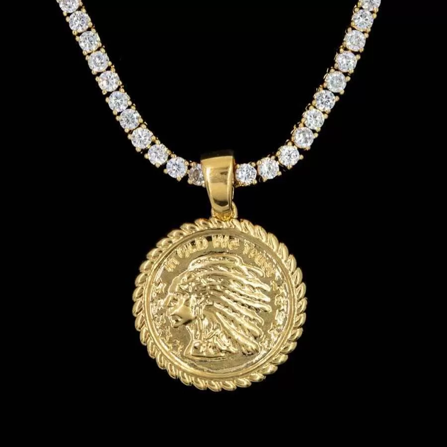 18k Vermeil GLD Chief Coin Pendant