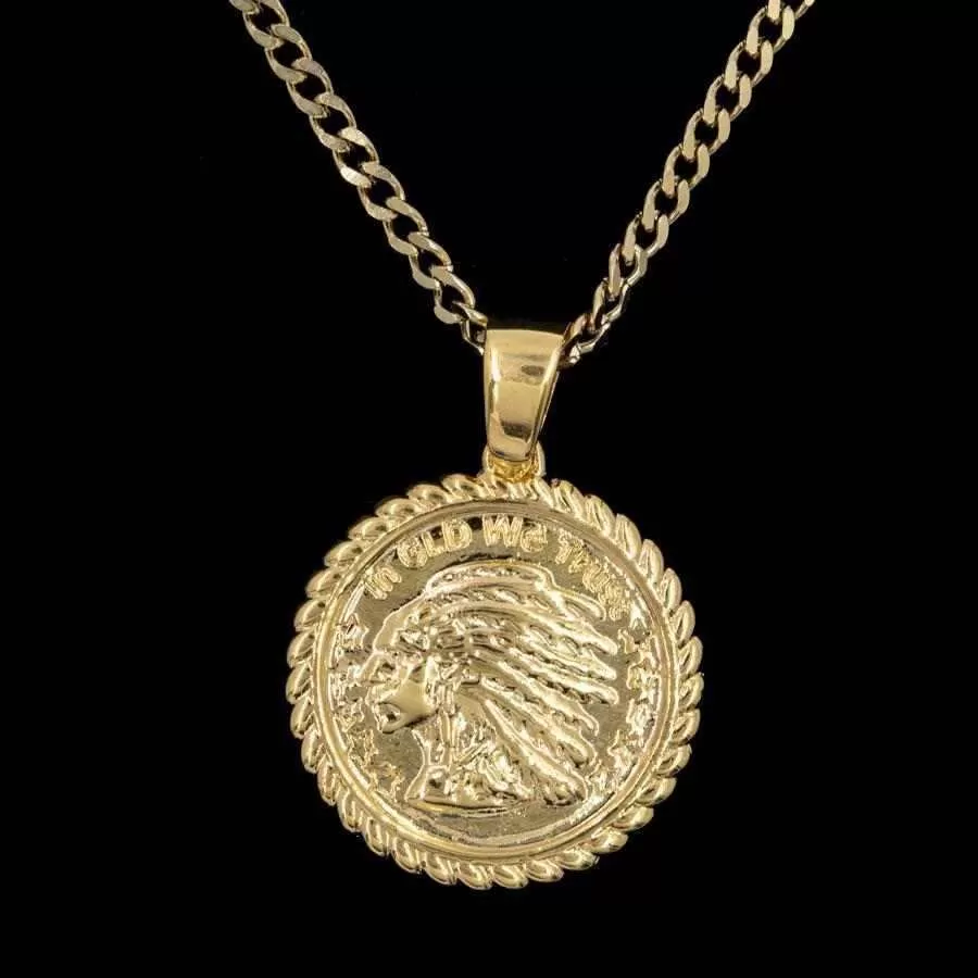 18k Vermeil GLD Chief Coin Pendant