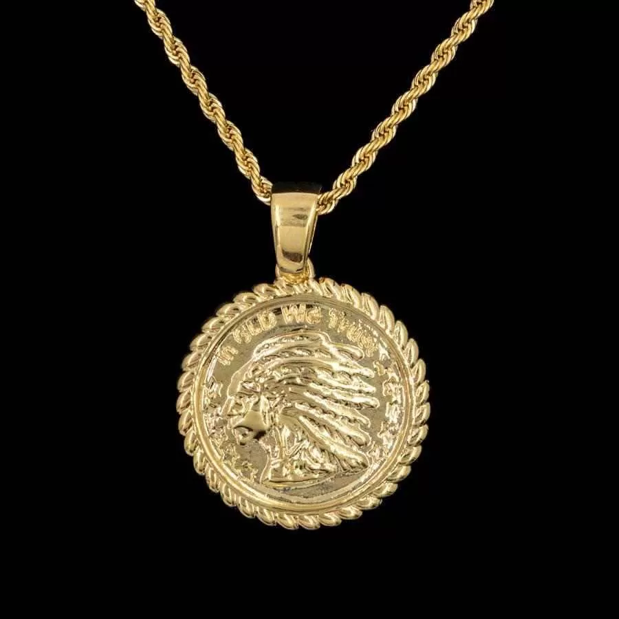 18k Vermeil GLD Chief Coin Pendant