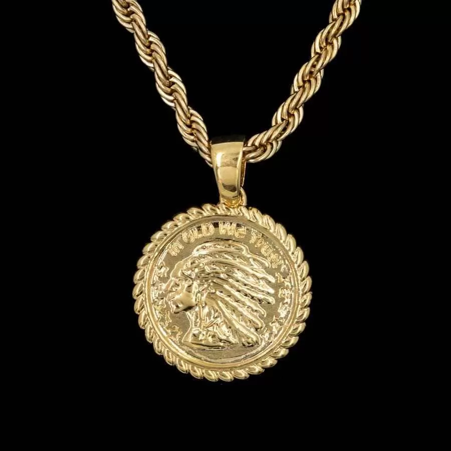 18k Vermeil GLD Chief Coin Pendant