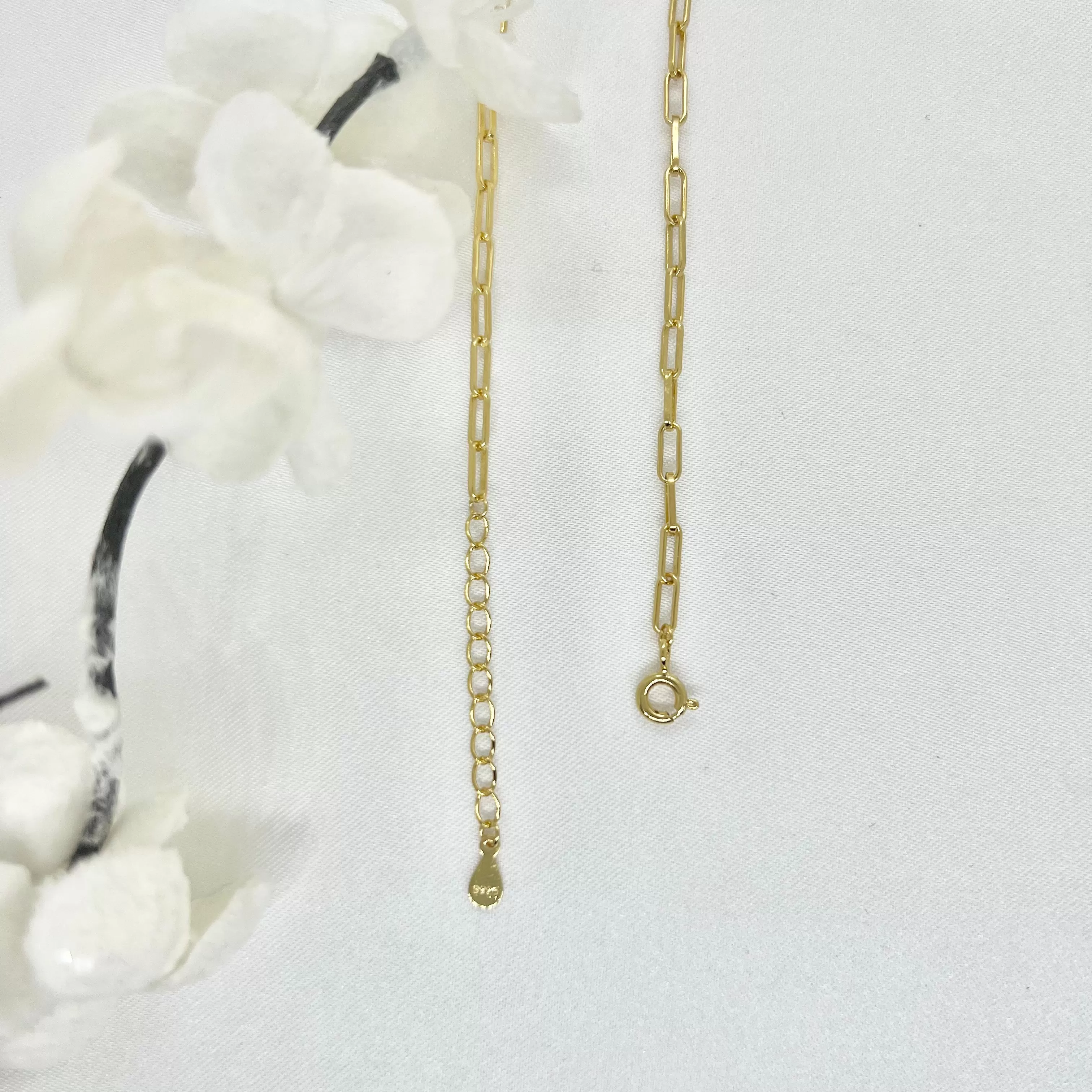 18k/925 Vermeil Paper Clip Necklace