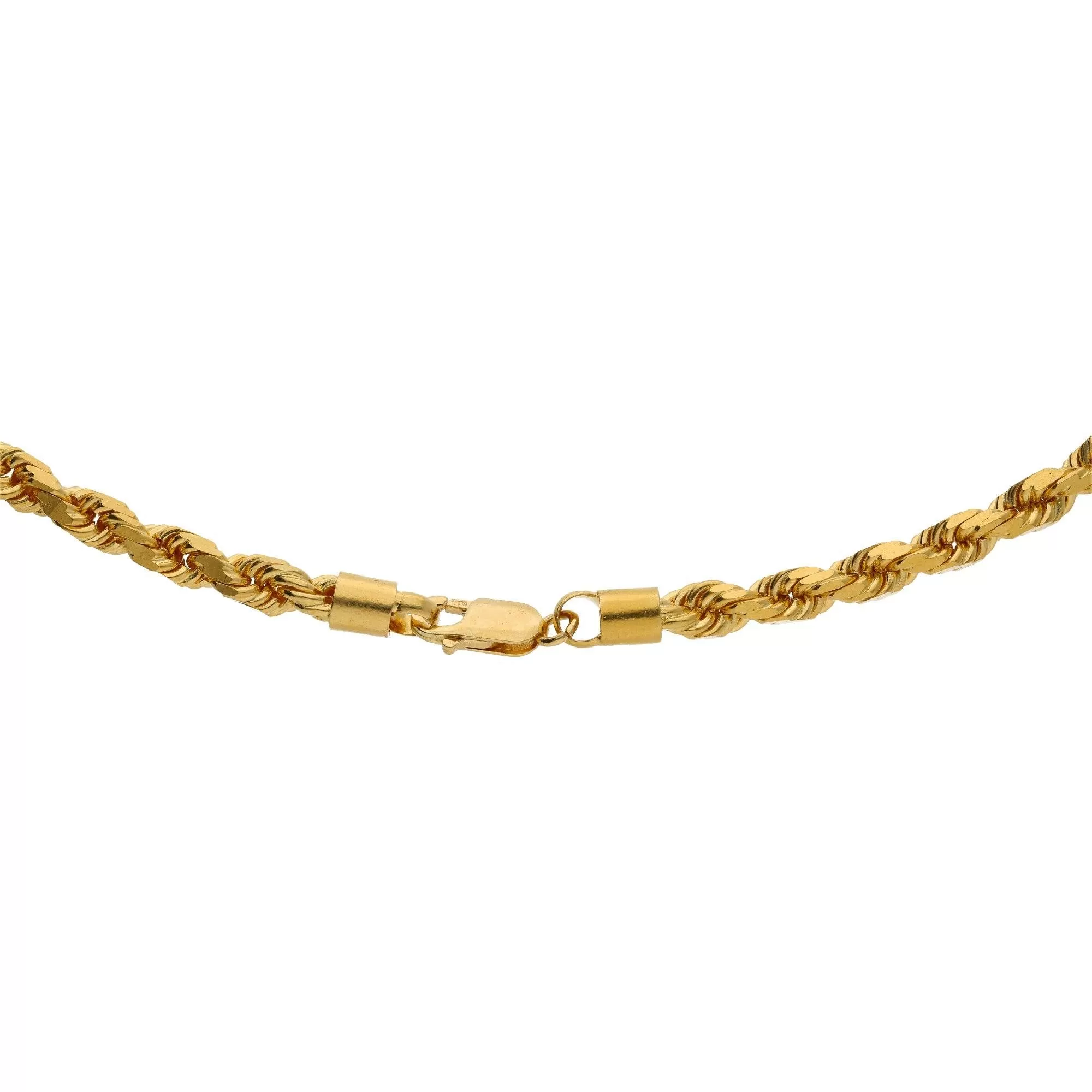 22K Yellow Gold Twisted Rope Chain 48.6 Gms, 26 inches