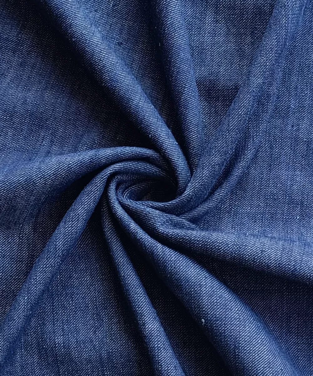 2.5 m Indigo twill weave handspun handwoven cotton kurta material