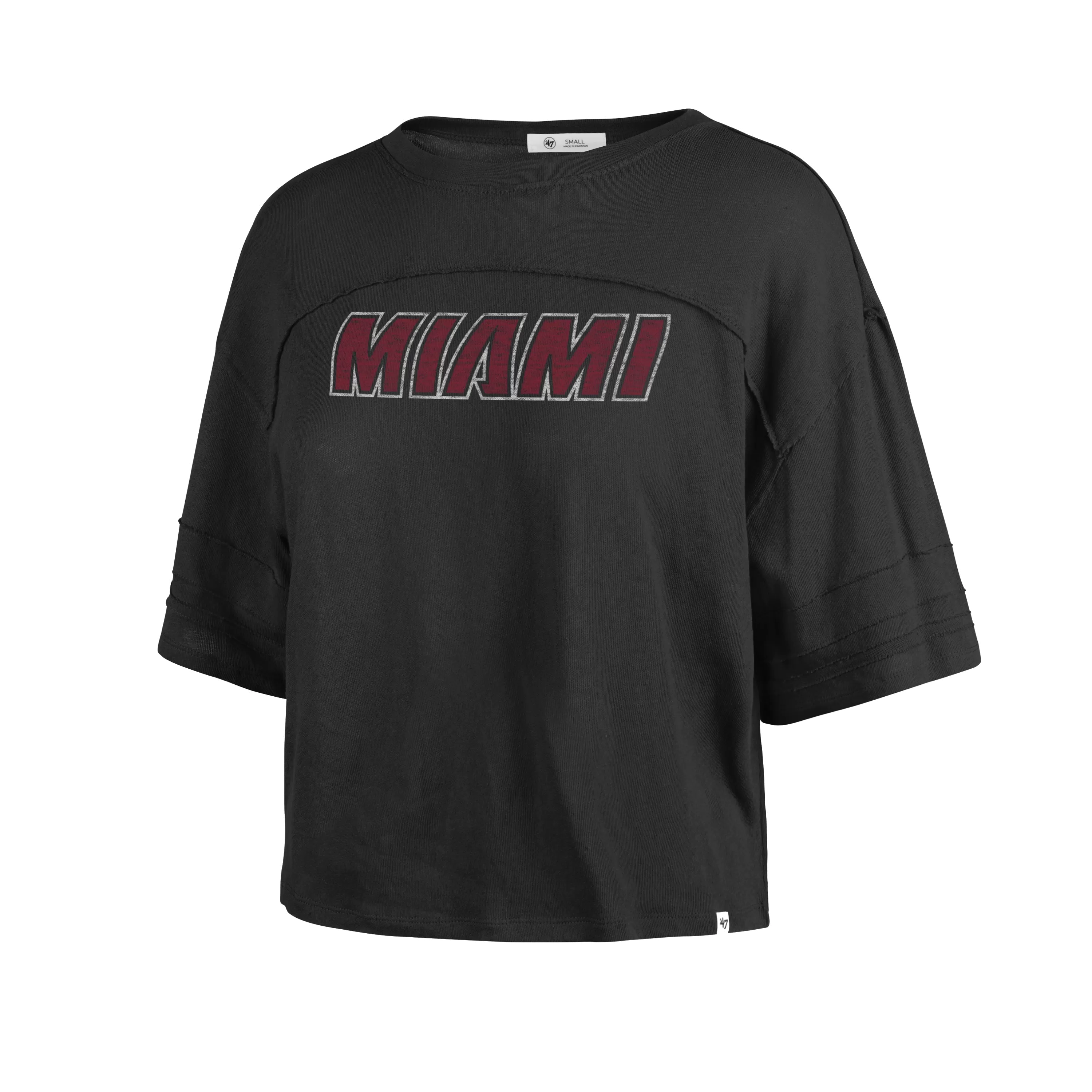 '47 Brand Miami HEAT Wordmark Women's Crop Tee