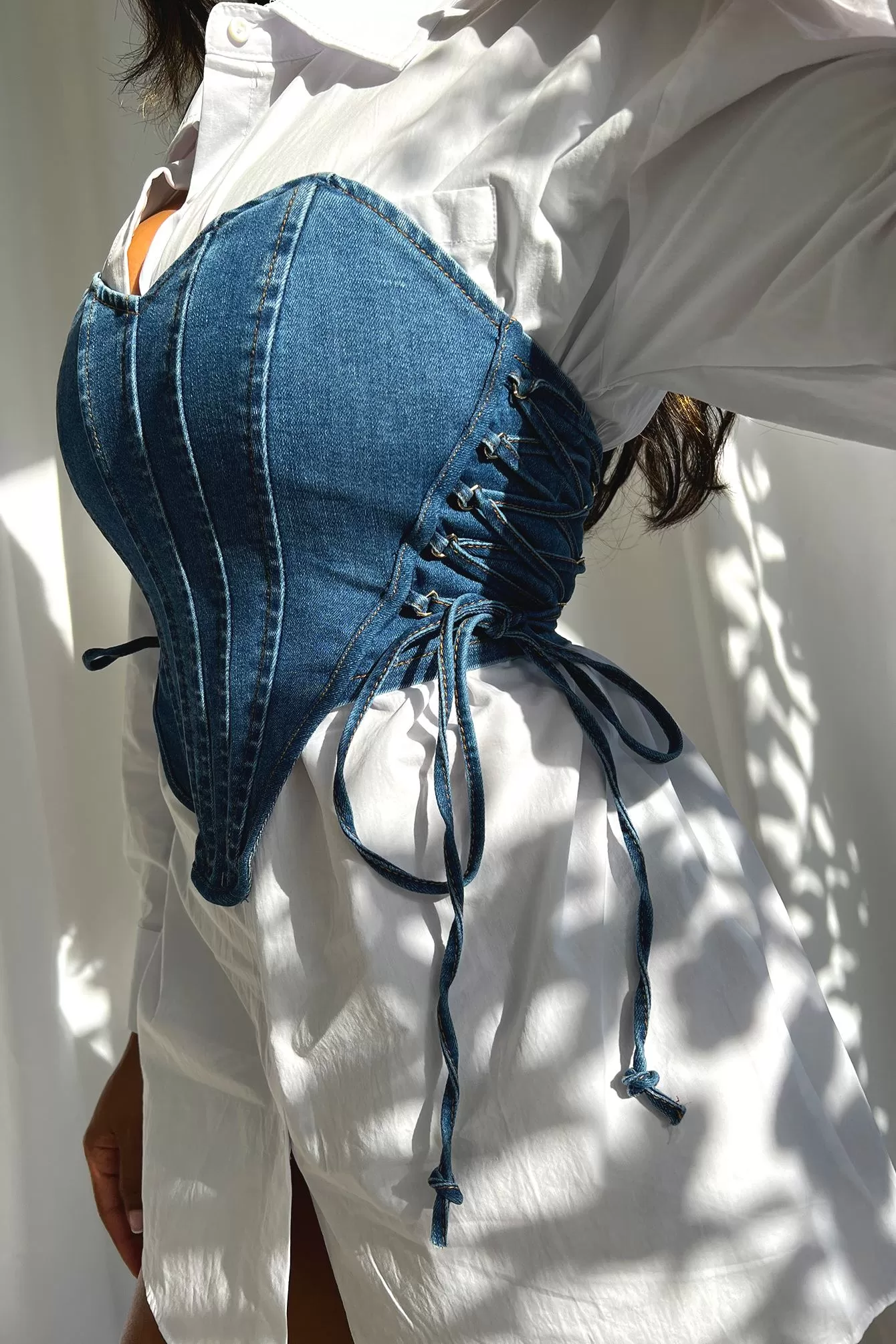 4ever Denim Corset Top