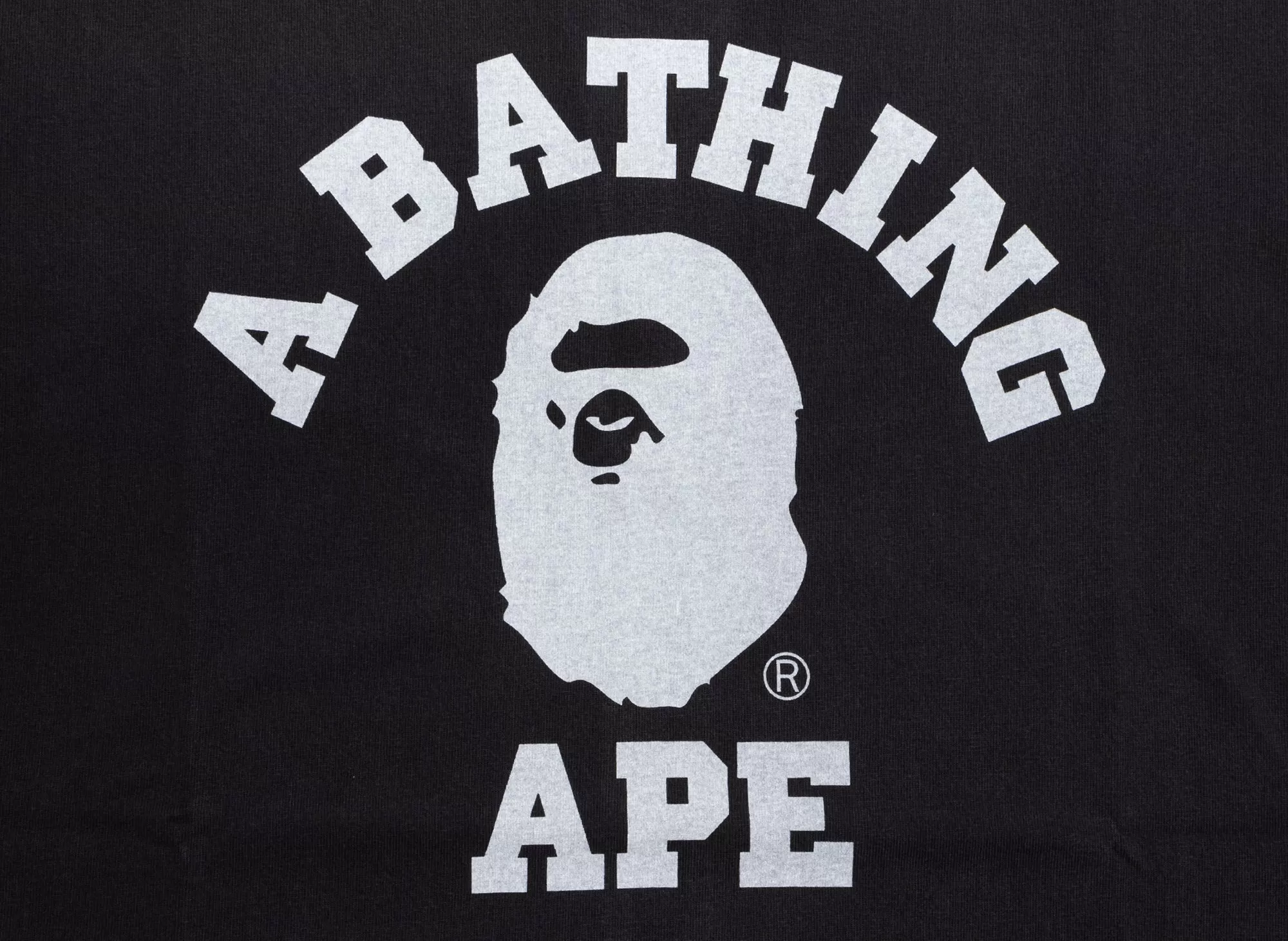 A Bathing Ape College Overdye Tee in Black