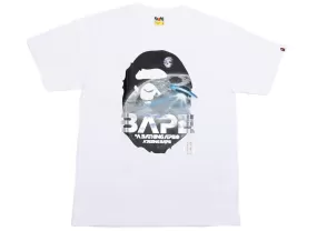 A Bathing Ape Moon Photo Ape Head Tee in White