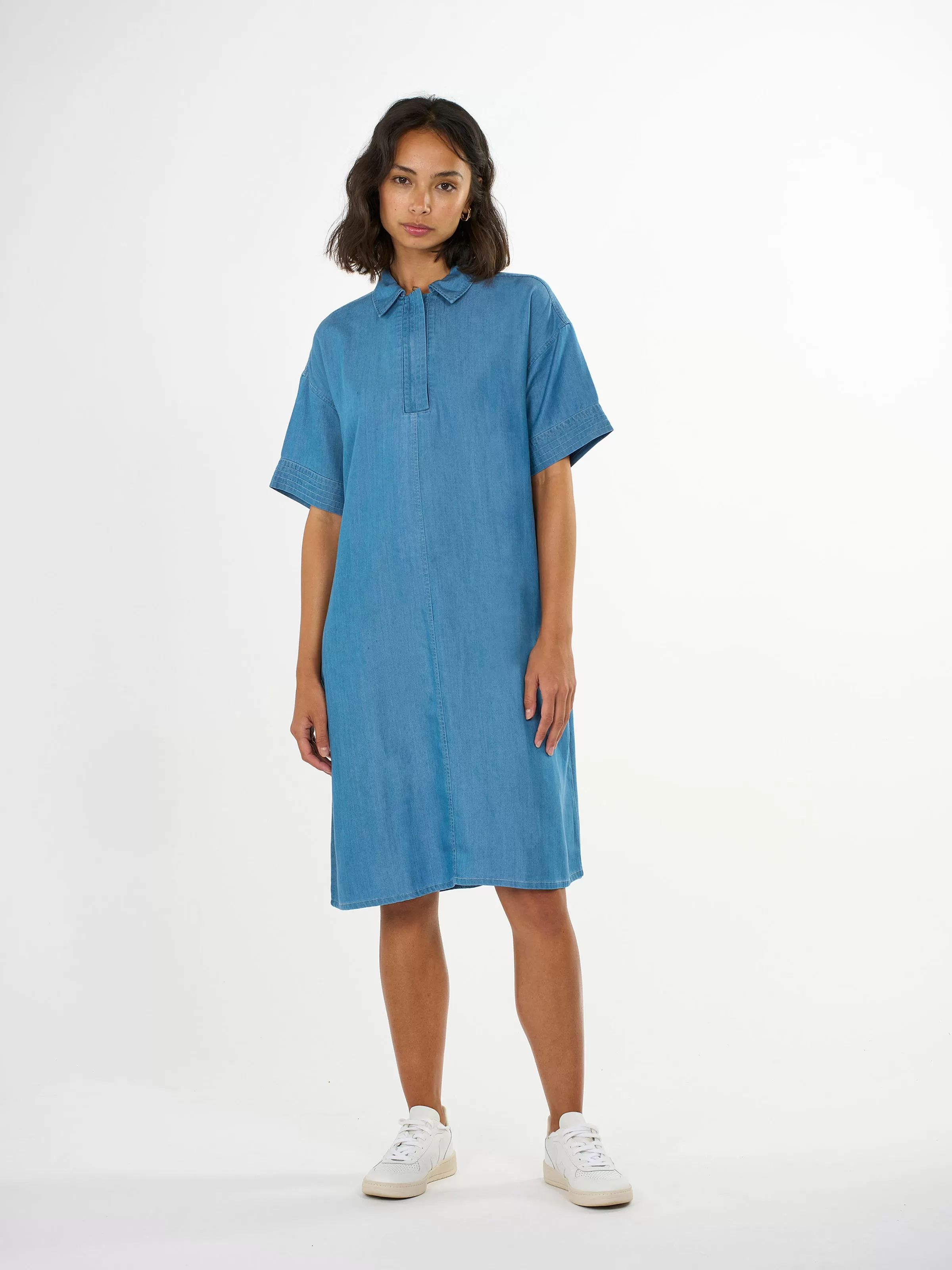 A-shape denim Tencel™ dress - Vintage Indigo