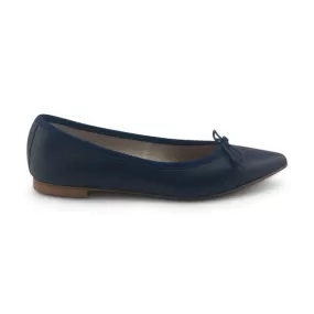 Ballerine in pelle blu