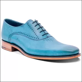 Barker Witney - Blue Calf Hatch Effect Oxford Brogue*