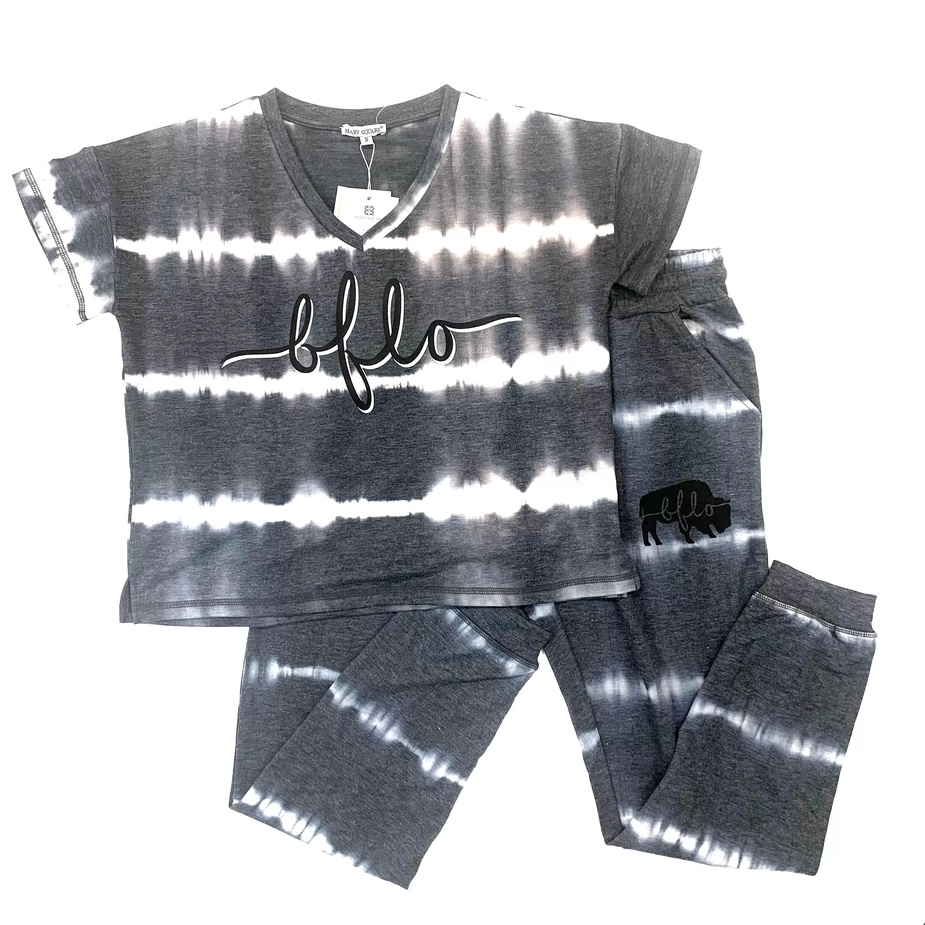 Black BFLO Tie-Dye Shorts