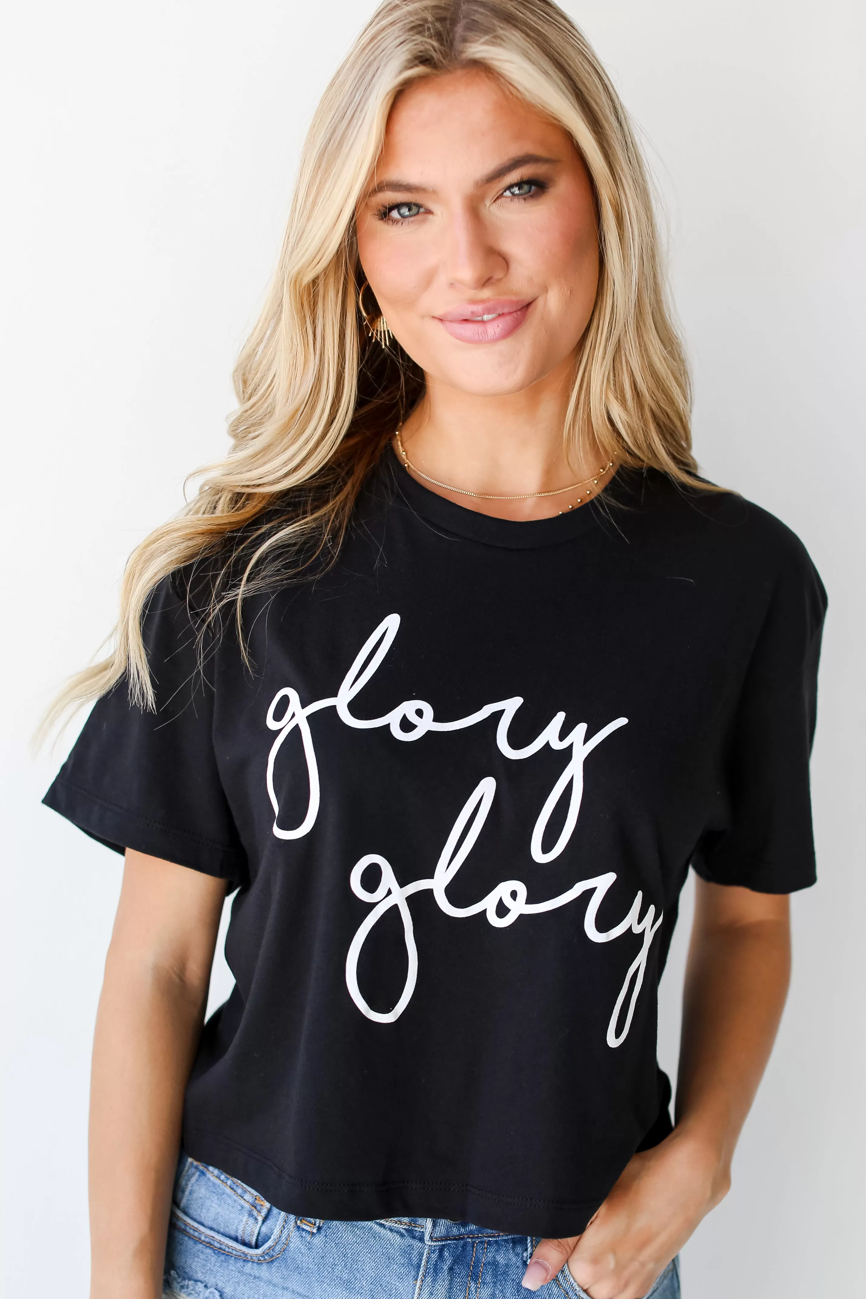 Black Glory Glory Cropped Tee