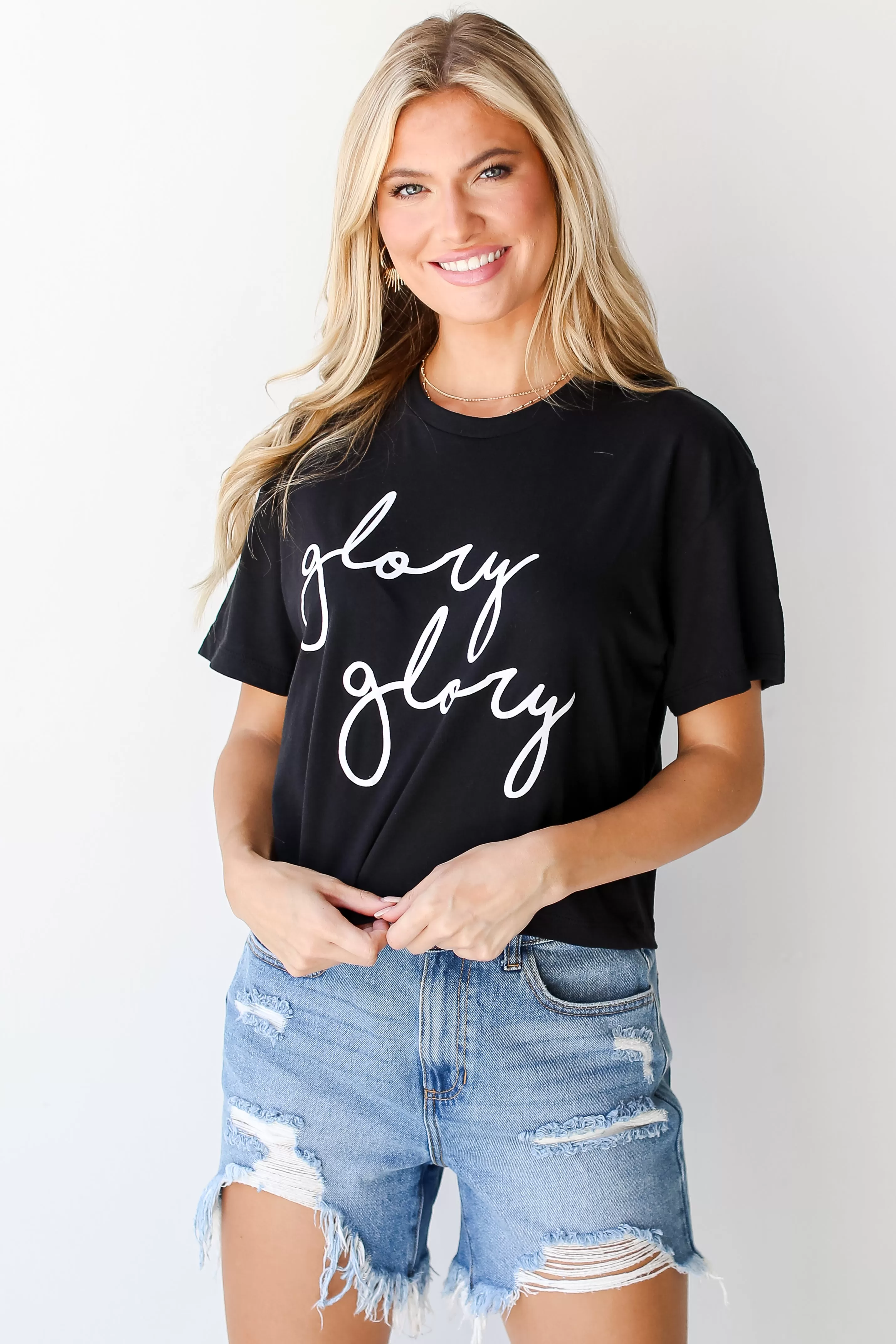 Black Glory Glory Cropped Tee