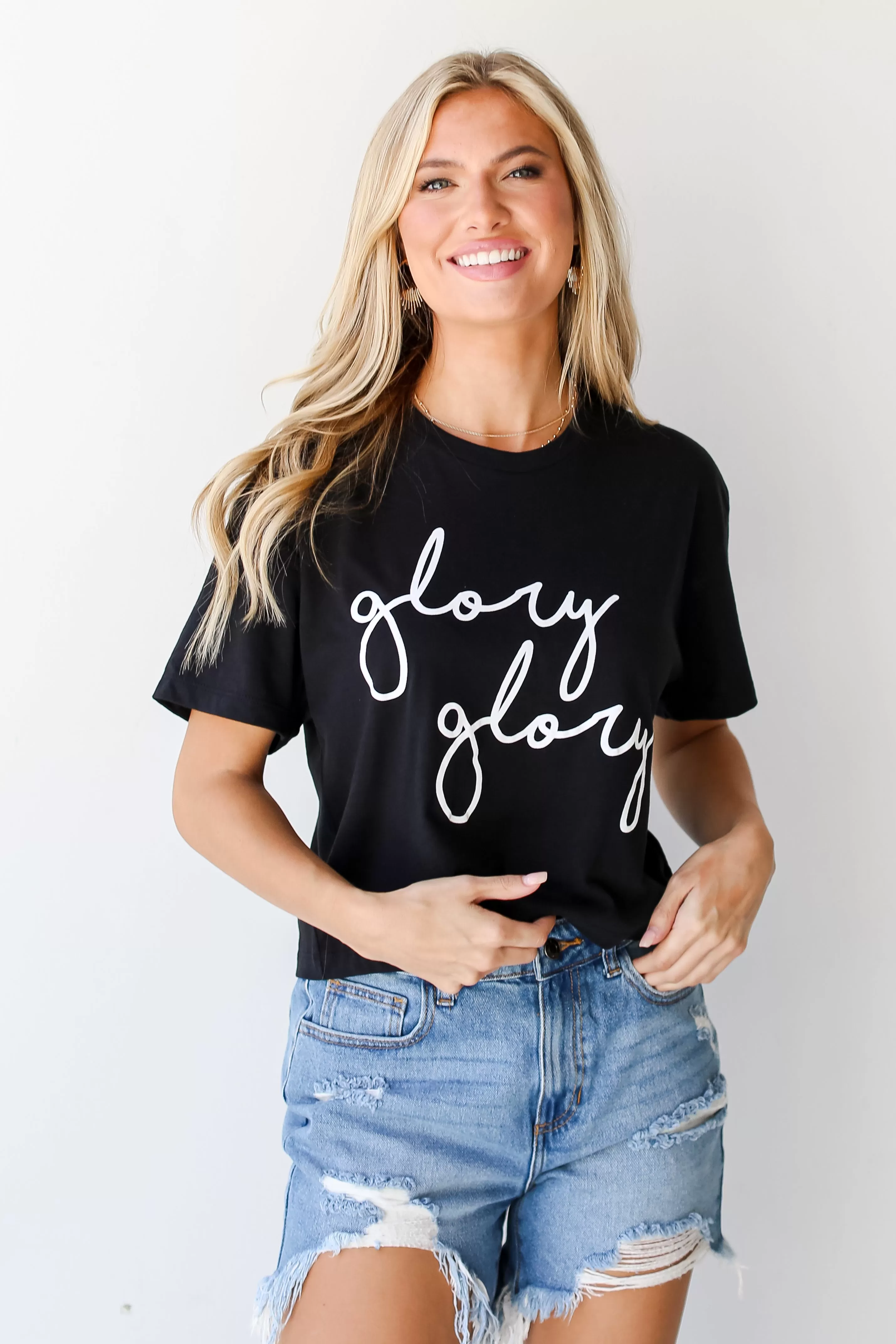 Black Glory Glory Cropped Tee