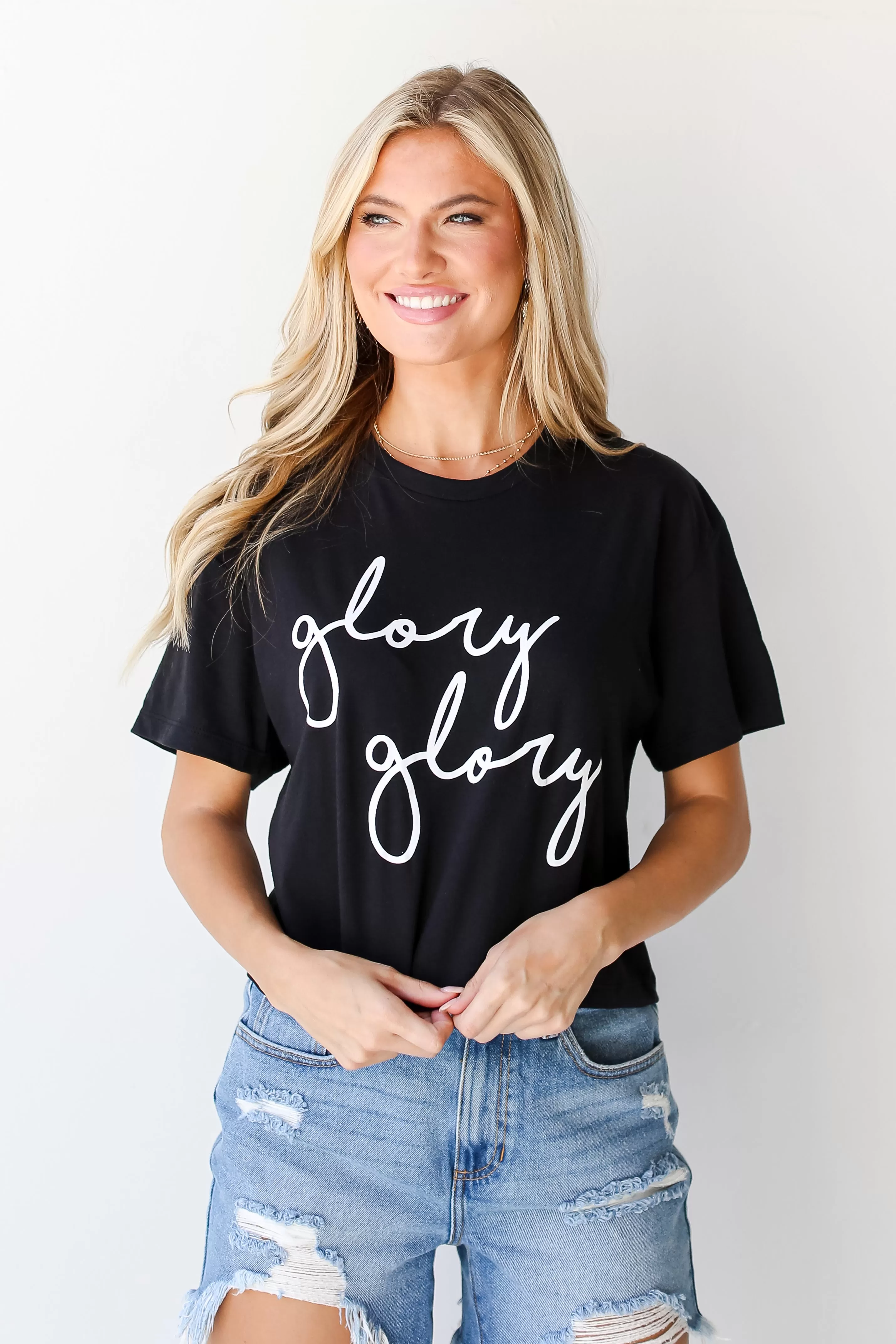 Black Glory Glory Cropped Tee