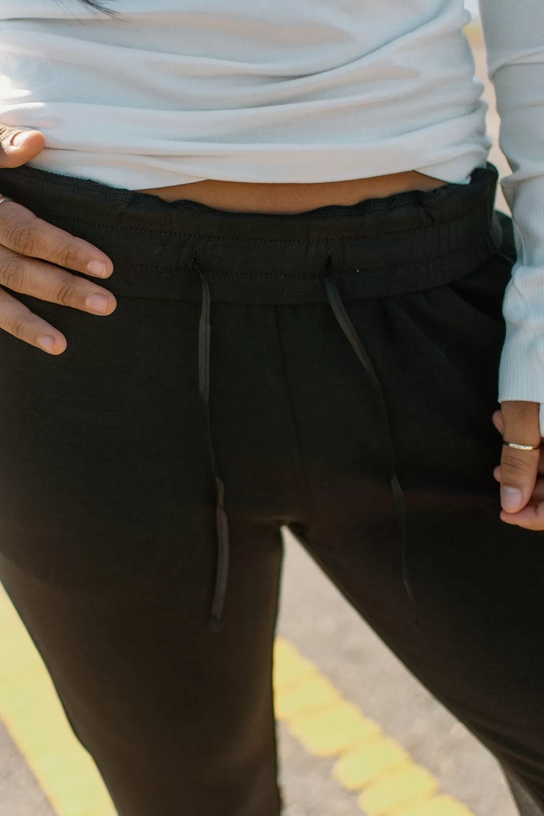 Black High Waist Sweatpants