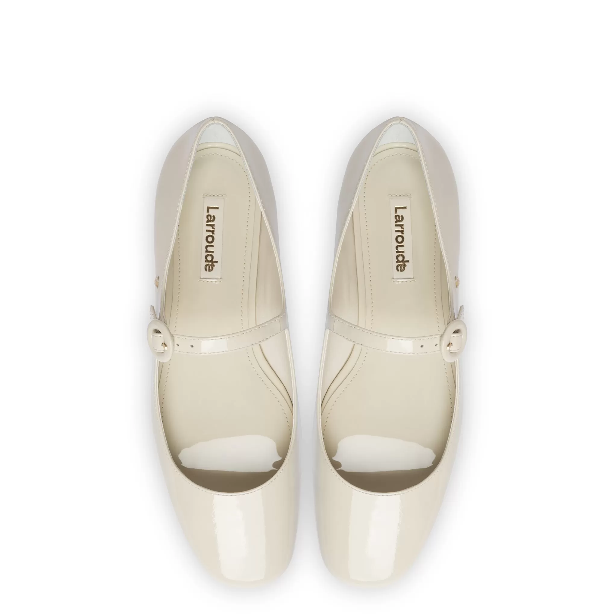 Blair Ballet Flat In Ivory Patent Leather