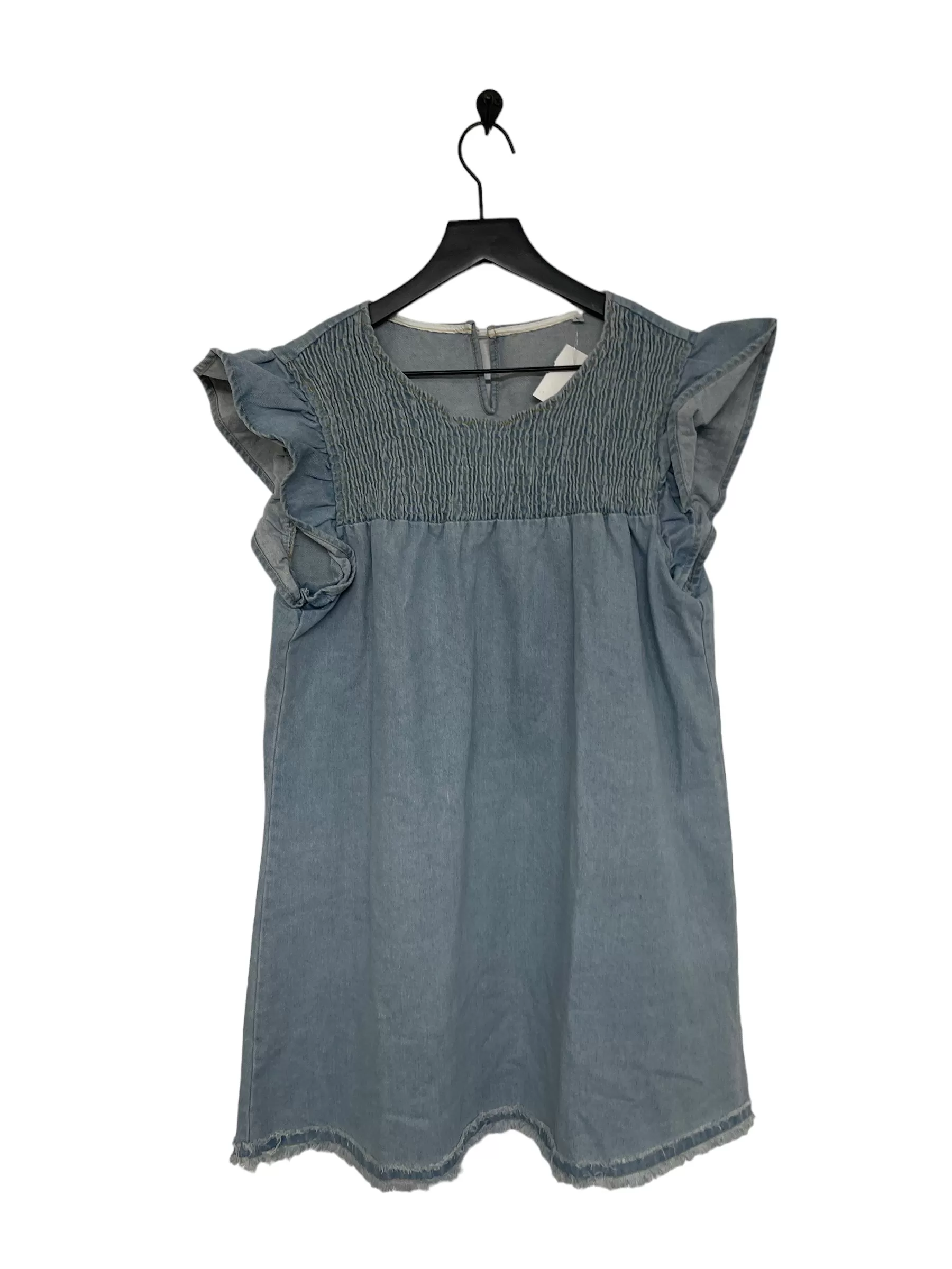 Blue Denim Dress Casual Short Cme, Size L