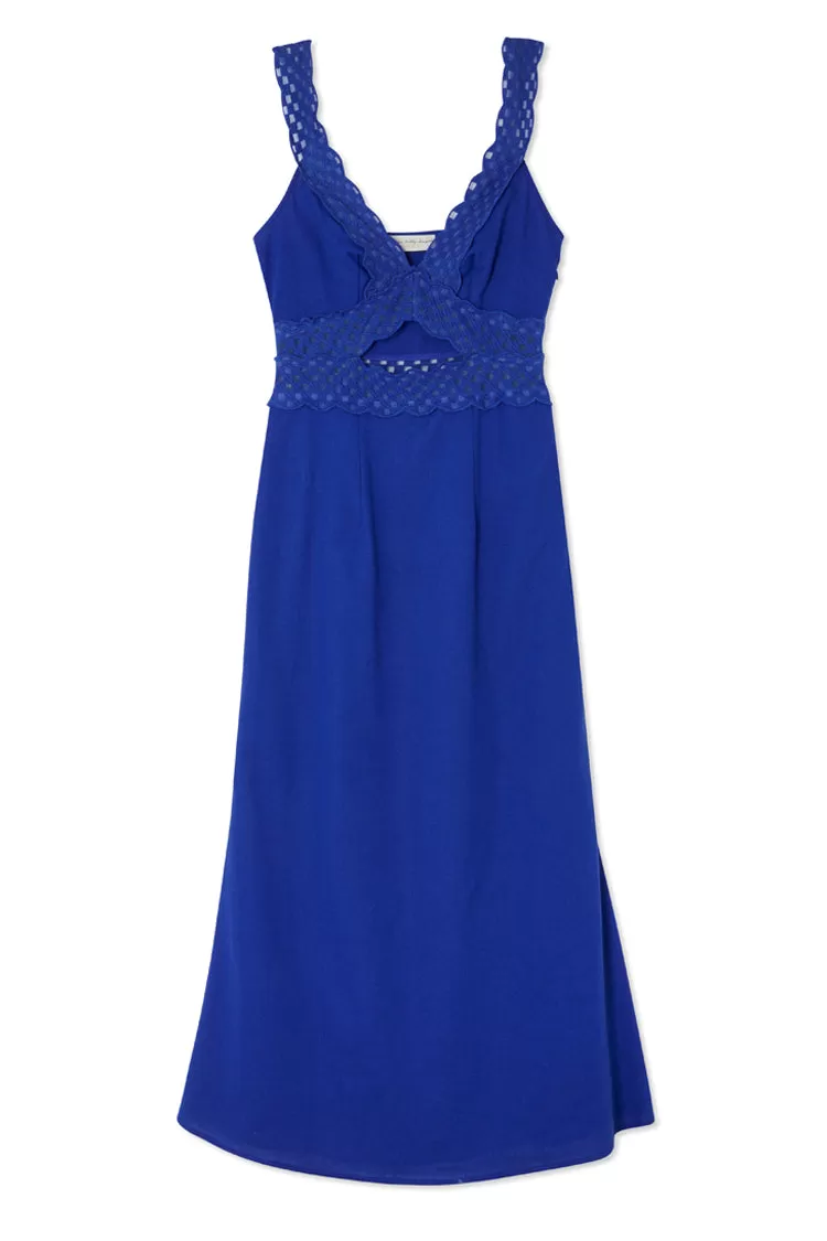 Blue Linen Blend Mimi Dress Petite