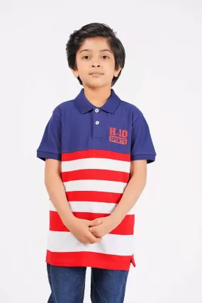 Boy's Short Sleeves Yarn Dyed Polo