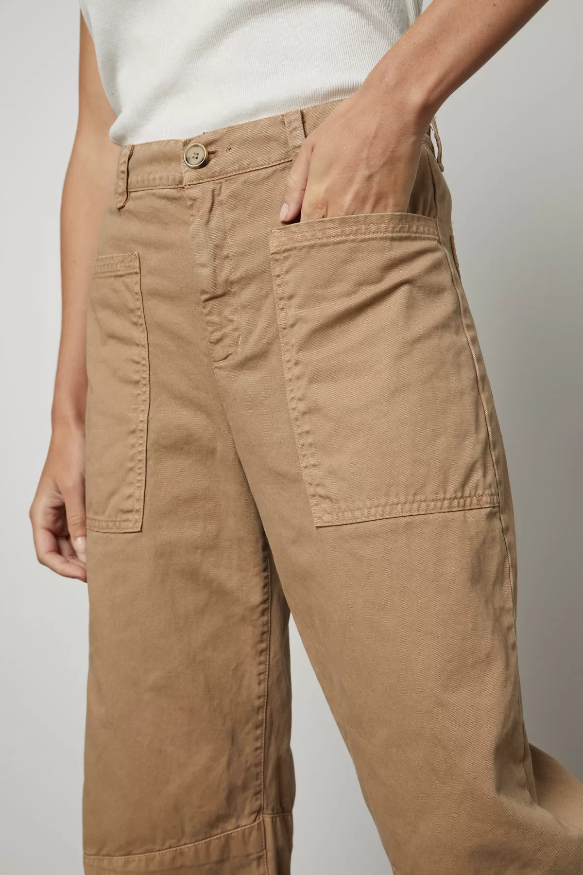 BRYLIE SANDED TWILL UTILITY PANT