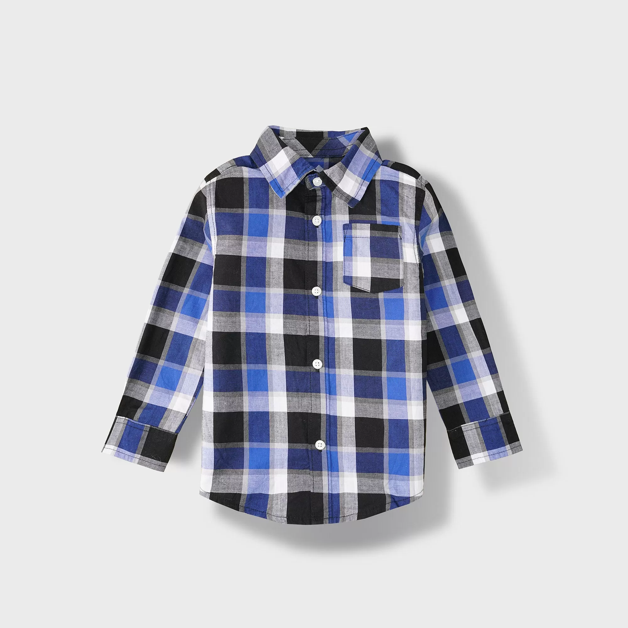 C1166 GRML Blue Check Casual Shirt