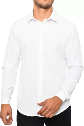 Camisa Manga Larga Blanca Cuello Sport MLLR