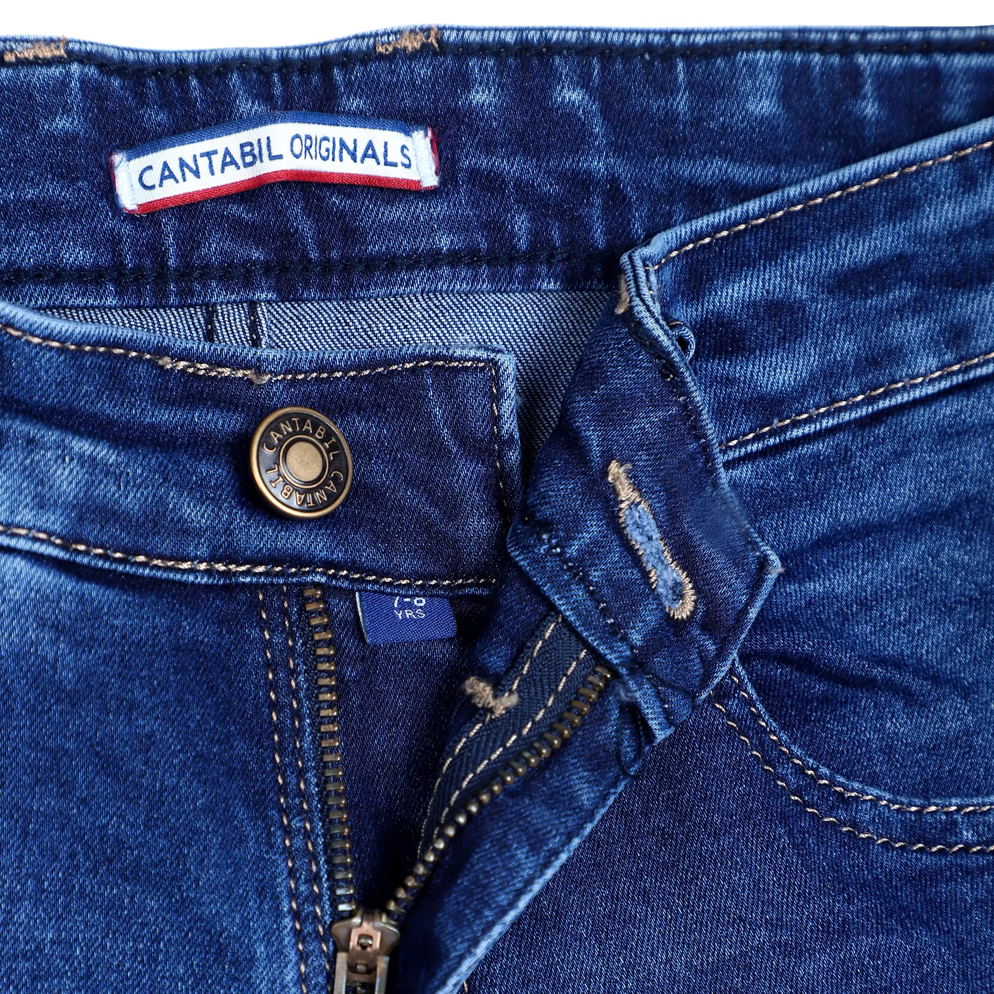 Cantabil Boys Blue Solid Jeans