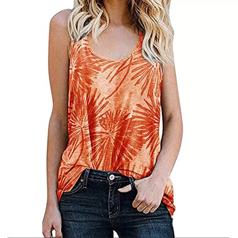 Casual Sleeveless Printed Graphic Tank Tops