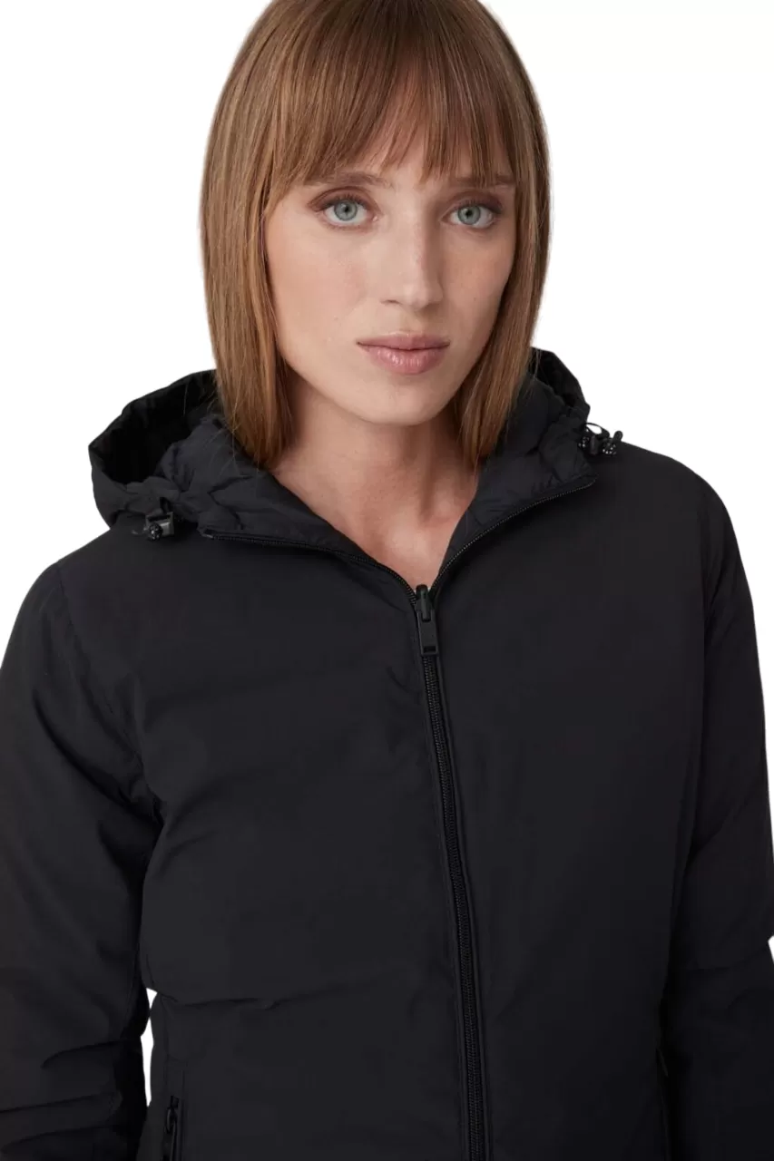 Ciesse Piumini Women's jacket with hood, fitted line and reversible Jusy black