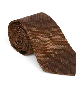 Cognac Grenadine Silk Tie