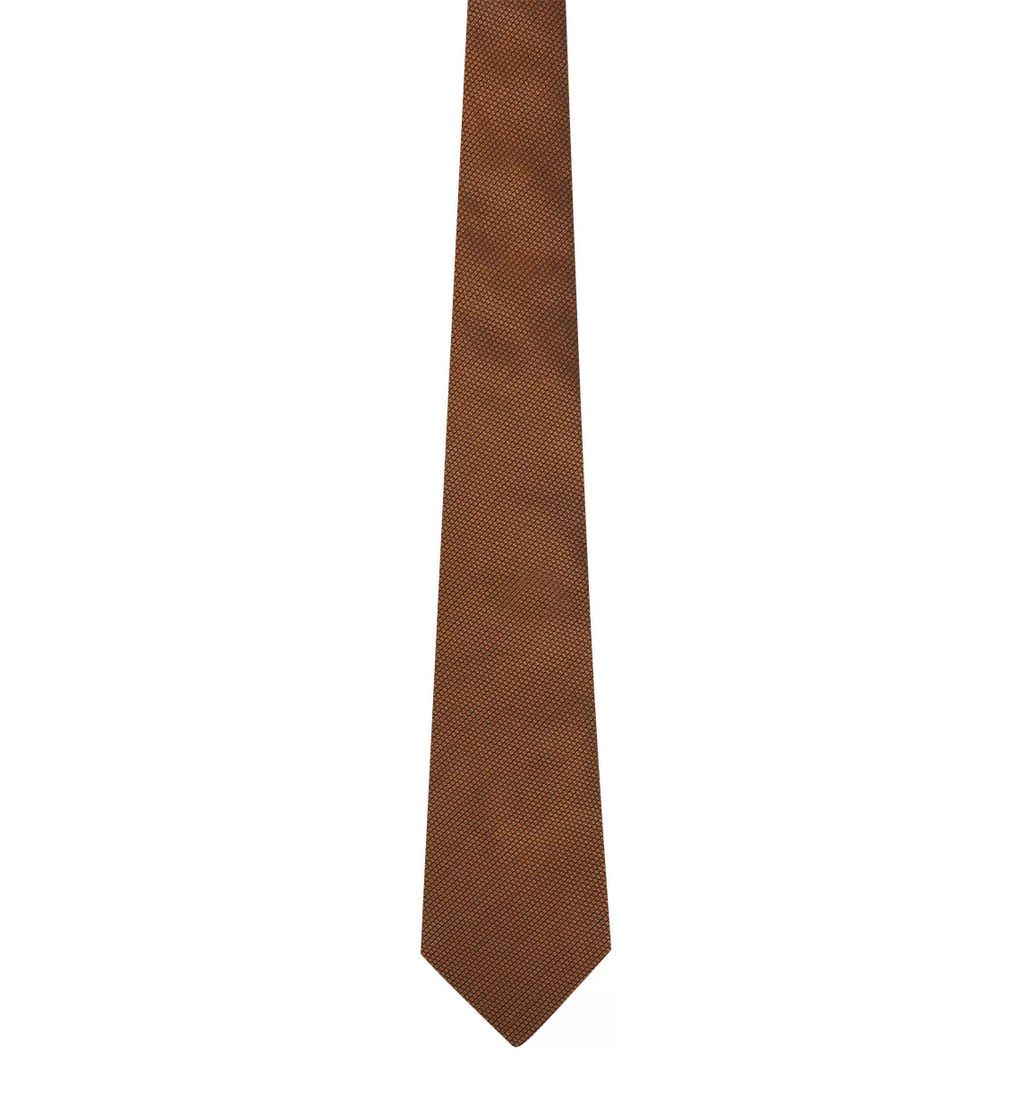 Cognac Grenadine Silk Tie