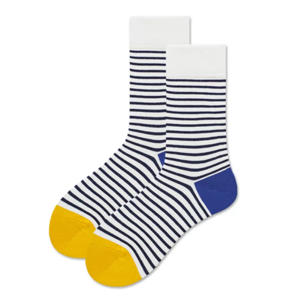 Crew Socks | French Stripes | Blue