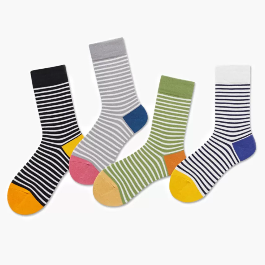 Crew Socks | French Stripes | Blue