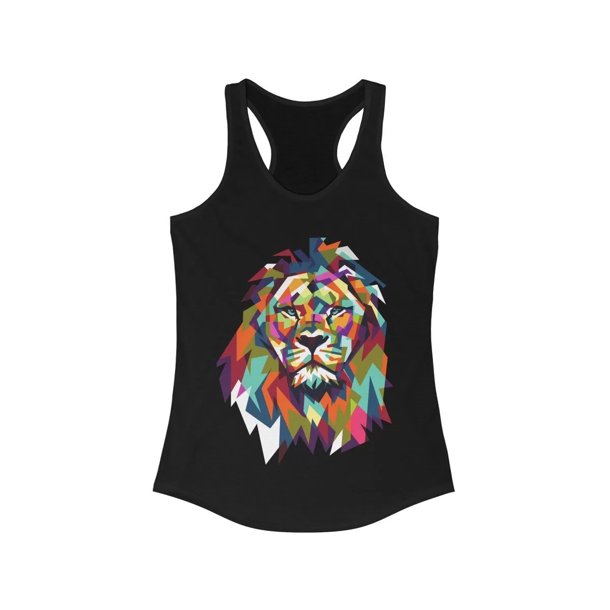 eBay Colorful Lion Graphic Racerback Tank Top