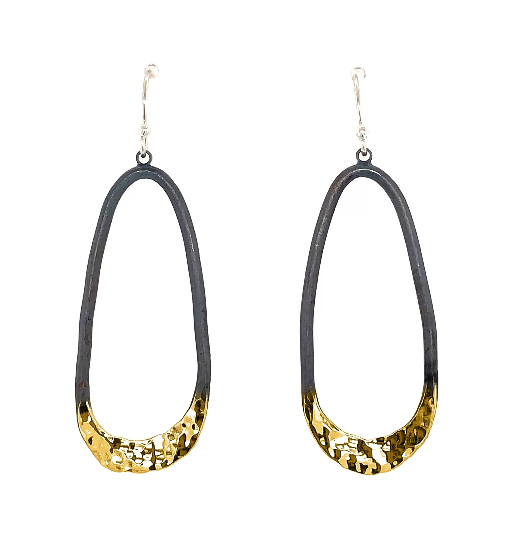 Eclipse Oval Earrings w/ Solid 14K Gold