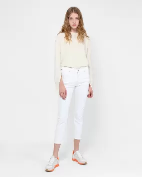 Elsa Mid Rise Slim Crop / Sea Salt