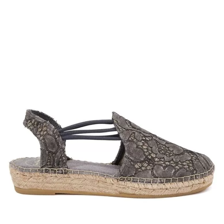 Embroidered Cotton Blend Wedge Espadrille for Women - Noa-JA