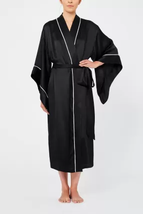 Endymion Black Silk Robe