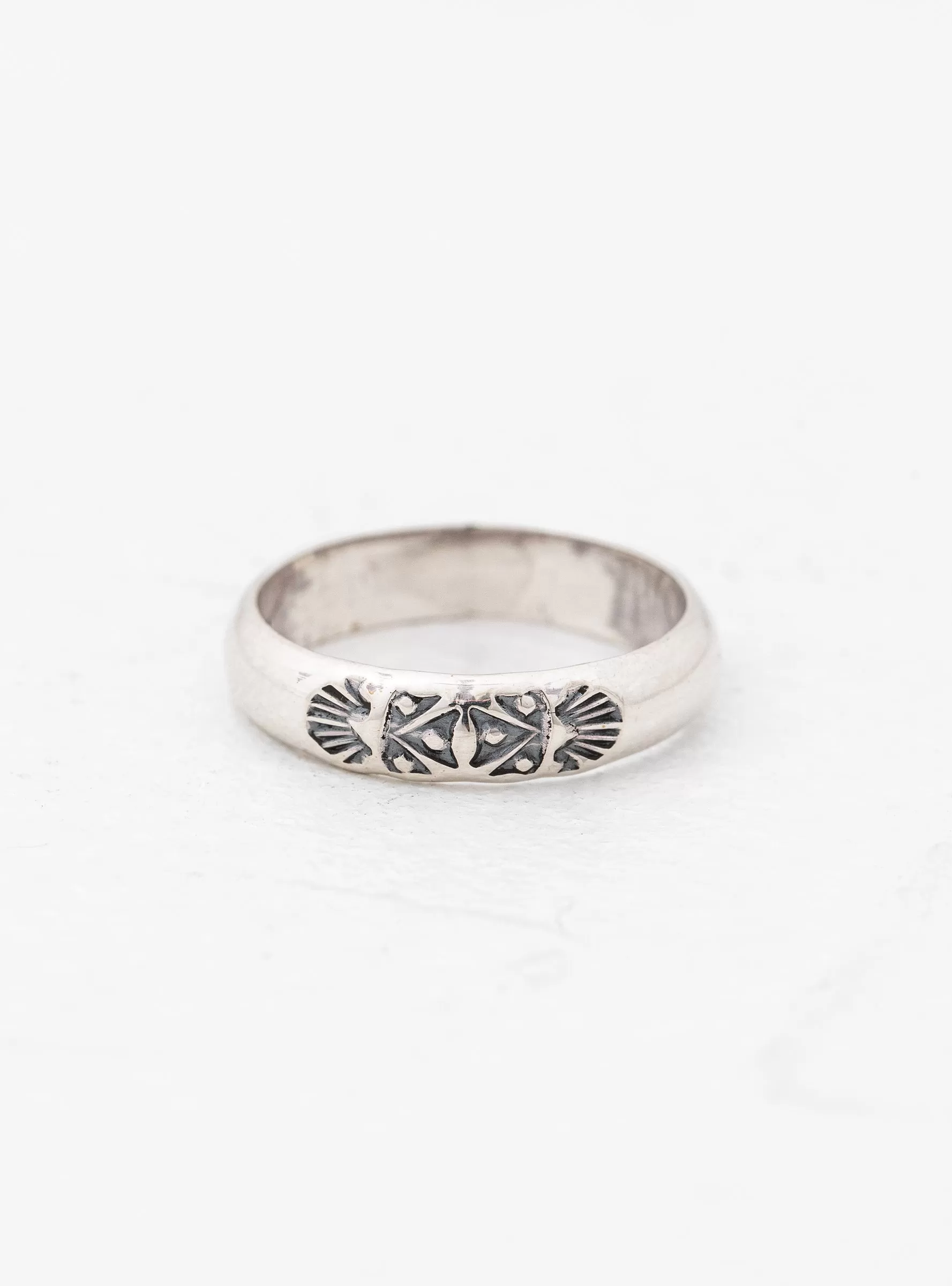 Engraved Ring A Silver