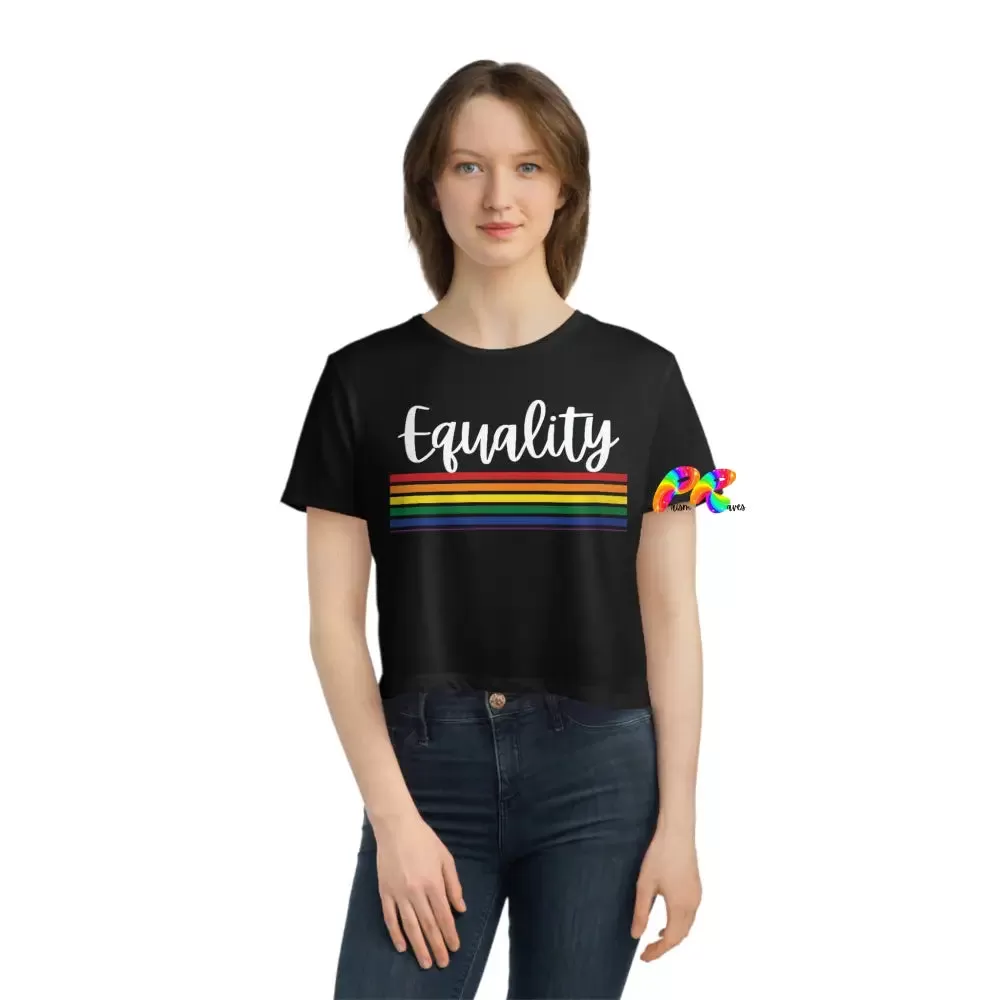 Equality Women's Flowy Cropped T-Shirt