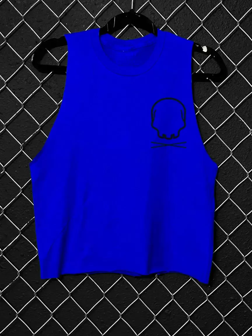 EVOLVE OR REPEAT CROP TANK TOP *ROYAL*