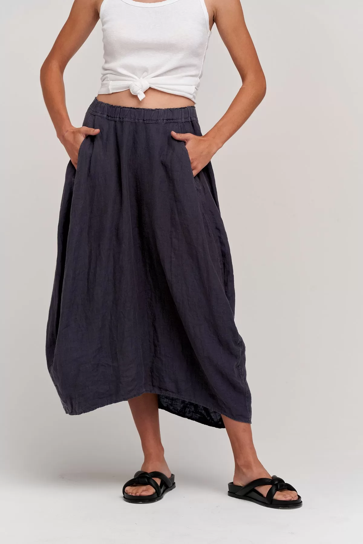 FAE LINEN A-LINE SKIRT