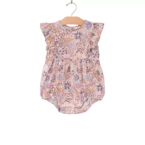 Flutter Sleeve Short Romper - Spring Garden