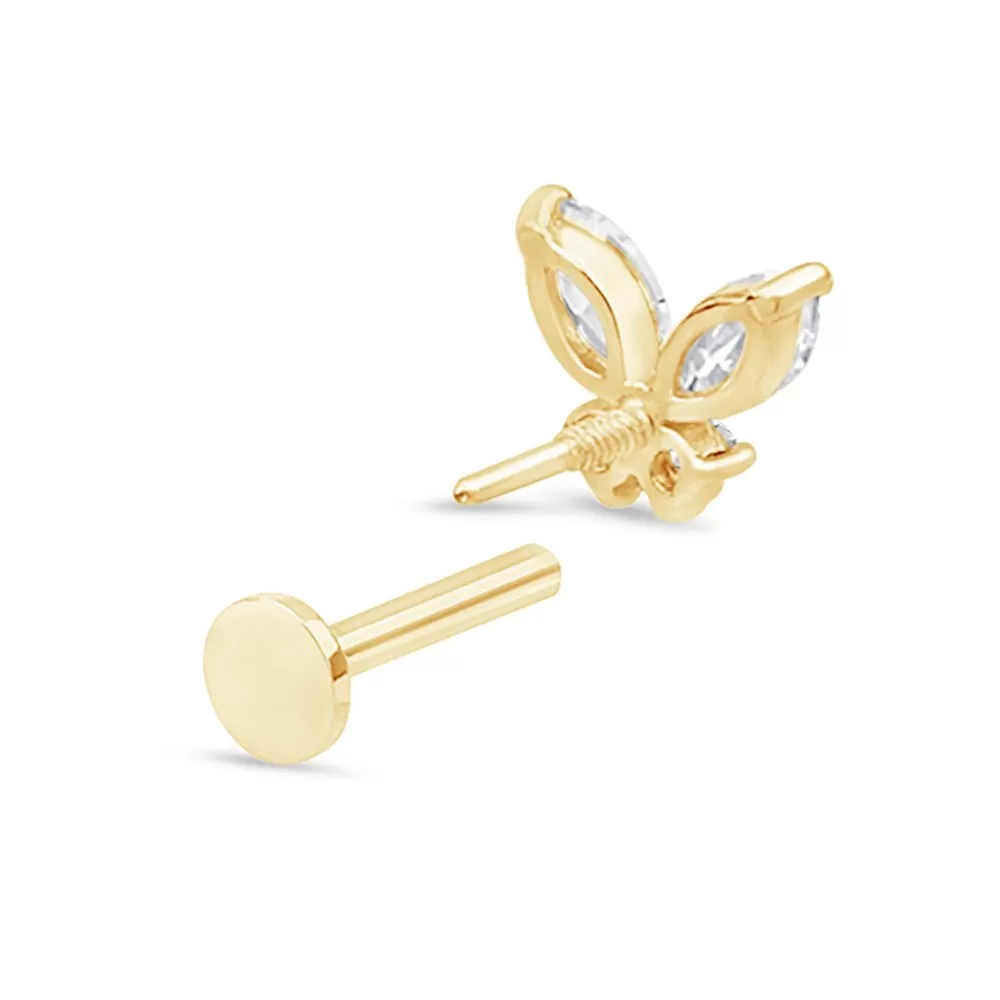 Fluttering Gemstone Butterfly Earring