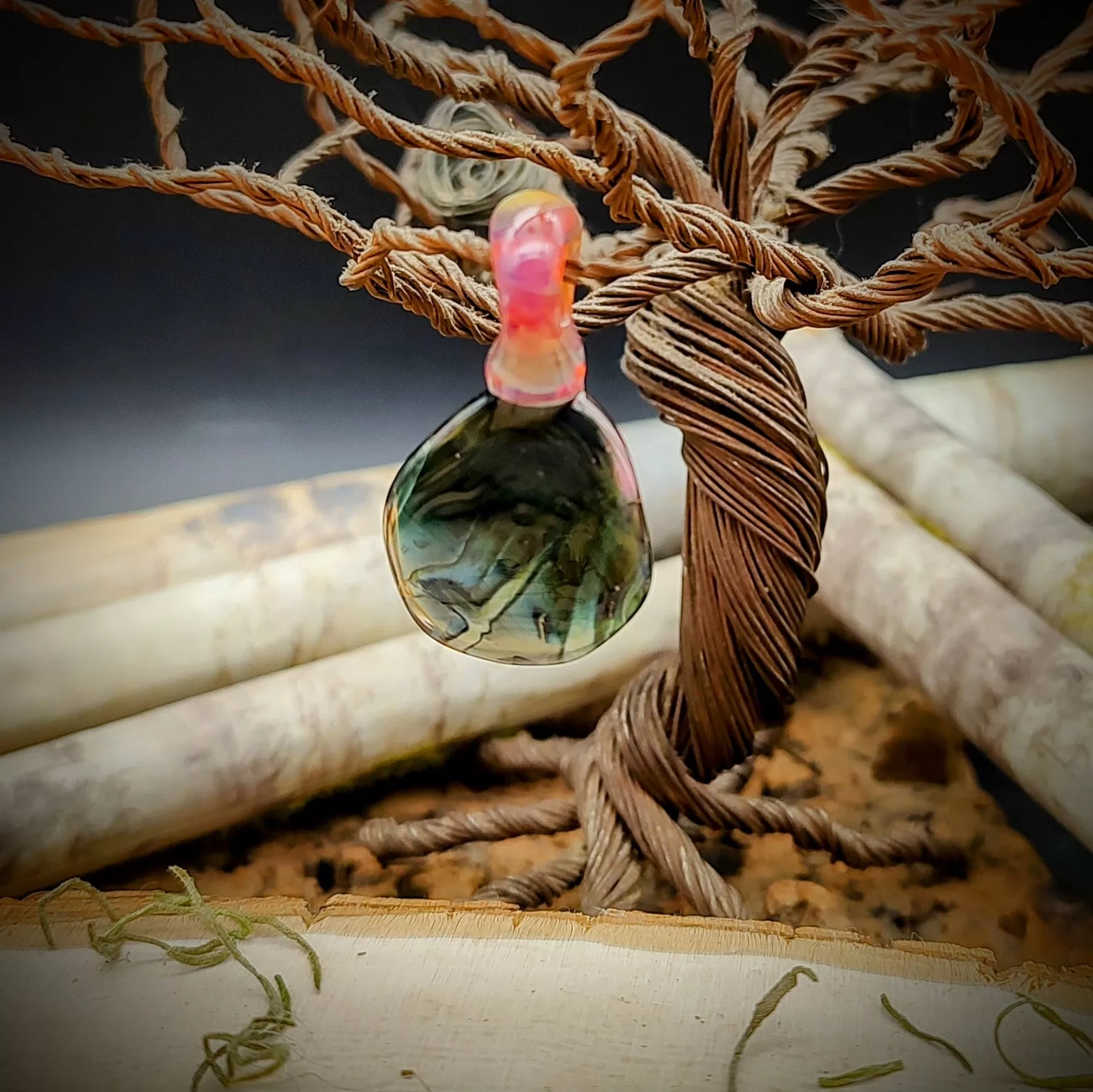 Fumed Askew Pendant (Ready To Ship)